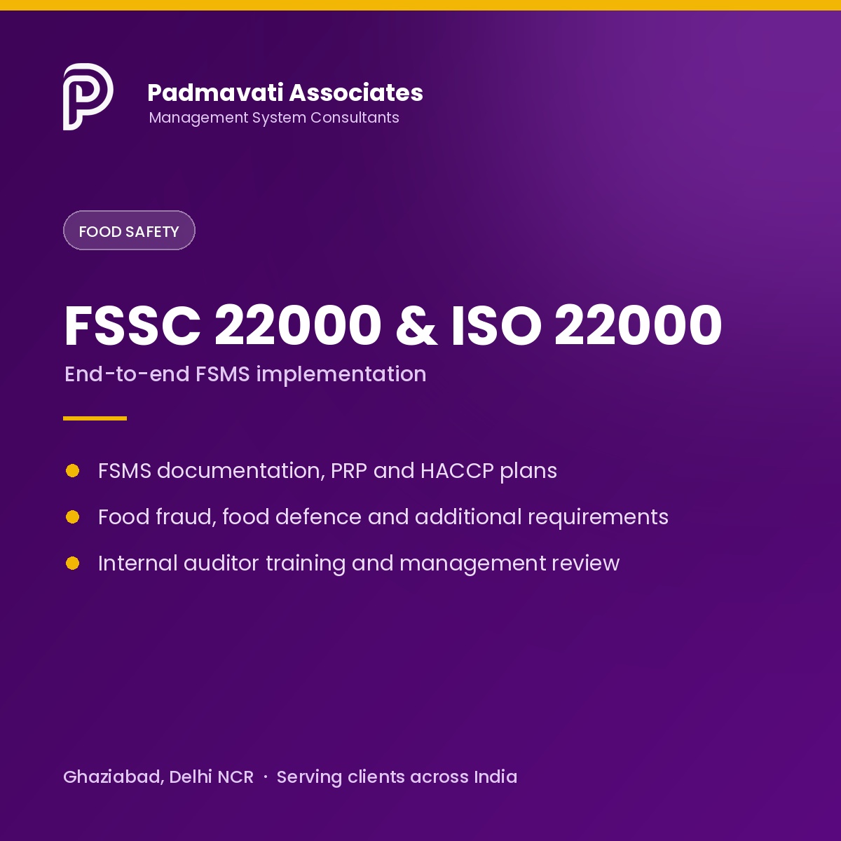 FSSC 22000 and ISO 22000 implementation