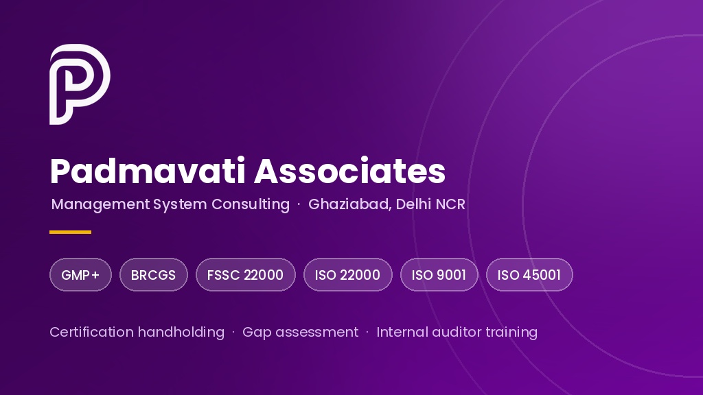 Padmavati Associates certification services