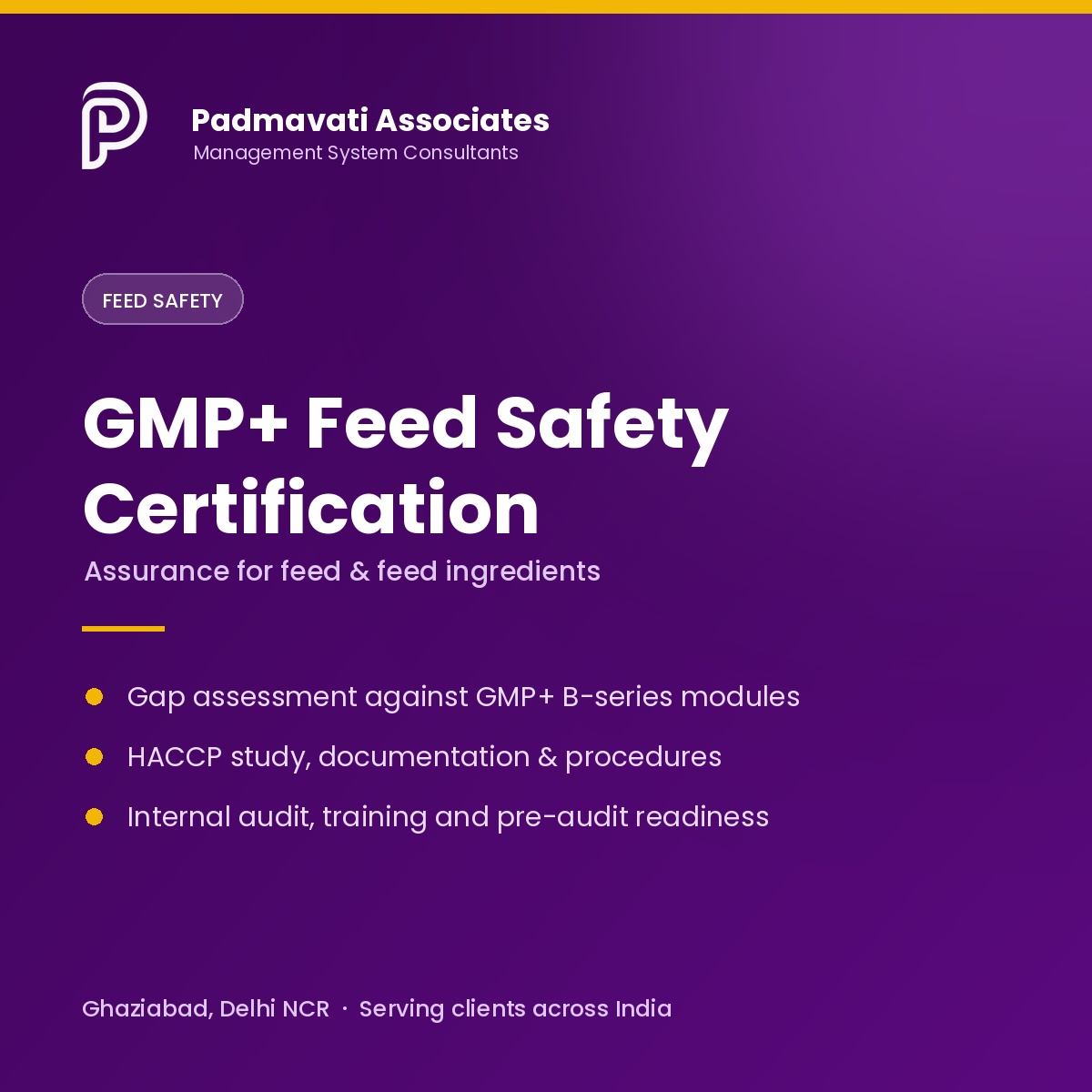 GMP+ feed safety certification support