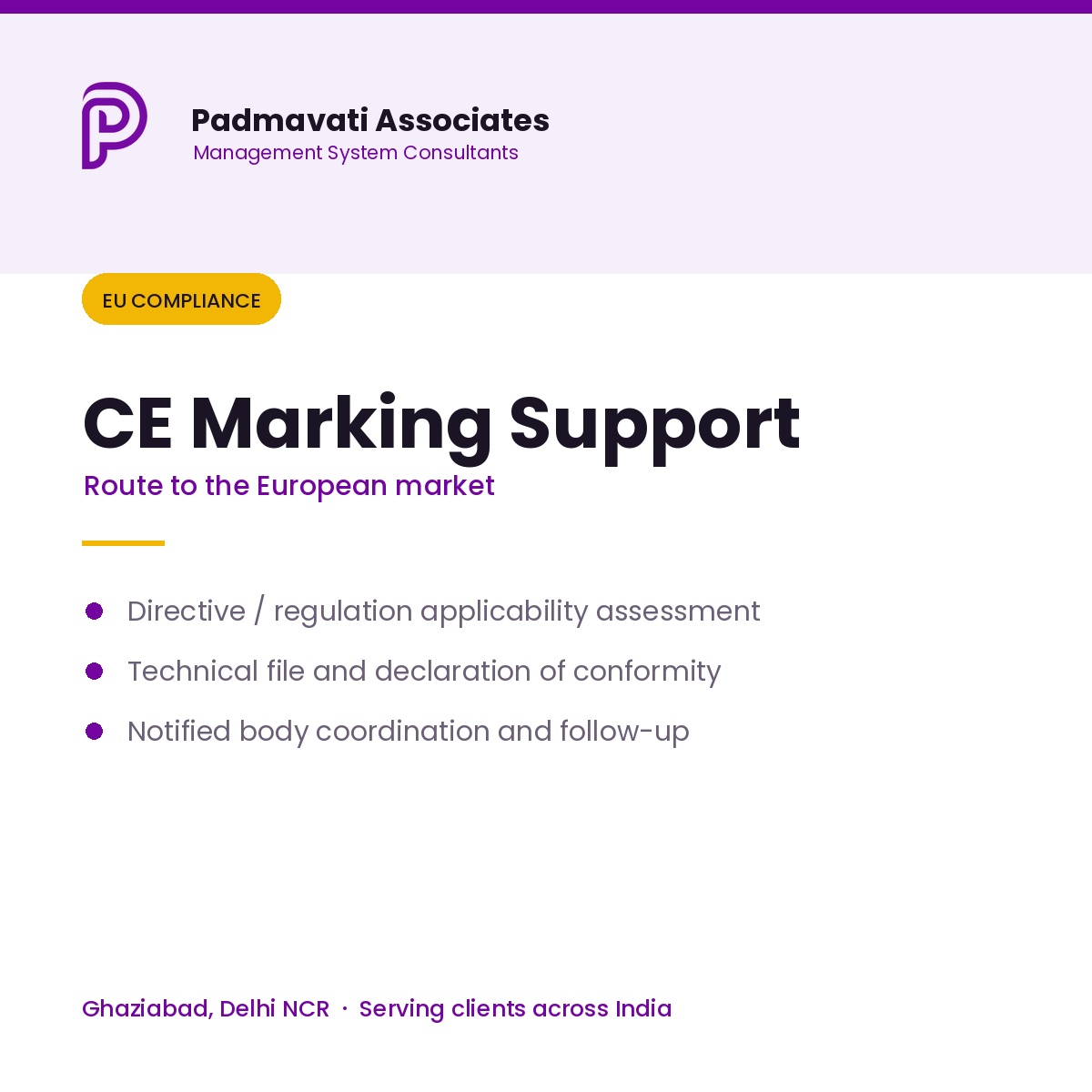 CE marking support